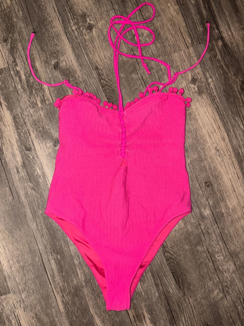 Lovers & Friends pink Pom bathing suit XS
